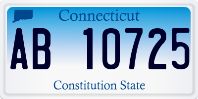 CT license plate AB10725