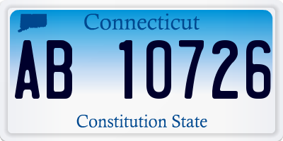 CT license plate AB10726