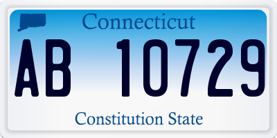 CT license plate AB10729