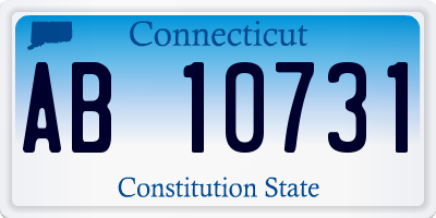 CT license plate AB10731