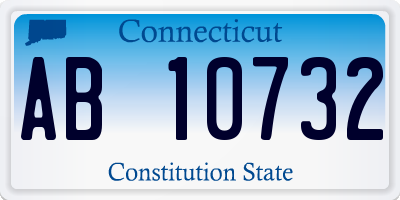 CT license plate AB10732