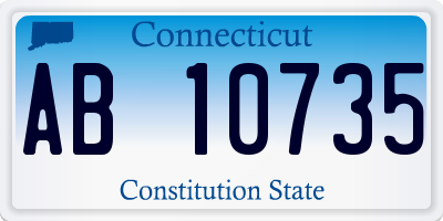 CT license plate AB10735