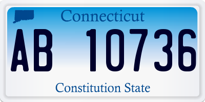 CT license plate AB10736