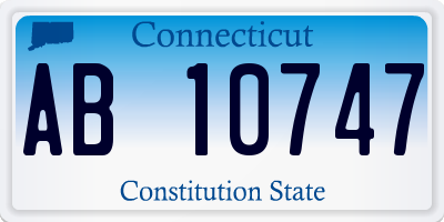 CT license plate AB10747