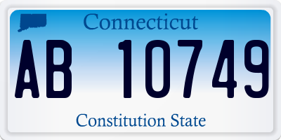 CT license plate AB10749