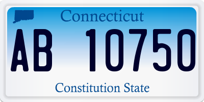 CT license plate AB10750