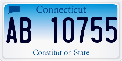 CT license plate AB10755