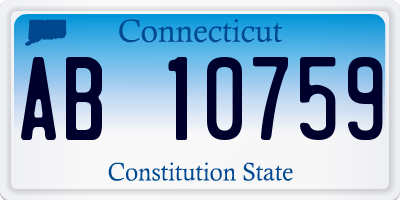 CT license plate AB10759