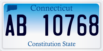 CT license plate AB10768