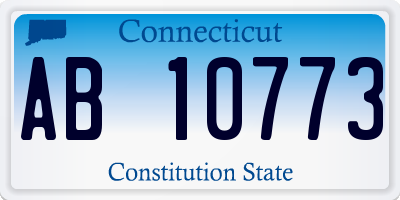 CT license plate AB10773