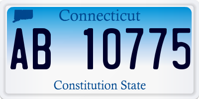 CT license plate AB10775