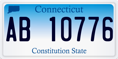 CT license plate AB10776