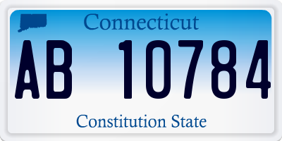 CT license plate AB10784