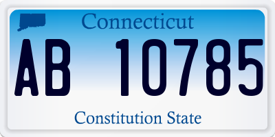 CT license plate AB10785