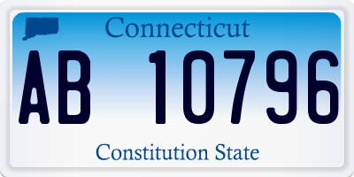 CT license plate AB10796