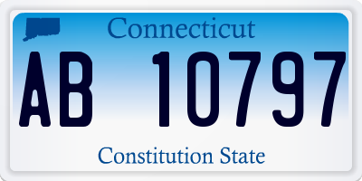 CT license plate AB10797