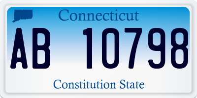 CT license plate AB10798