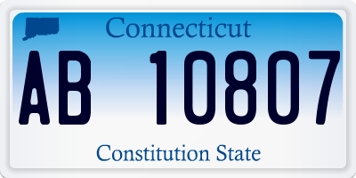 CT license plate AB10807