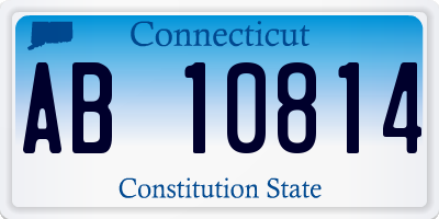 CT license plate AB10814