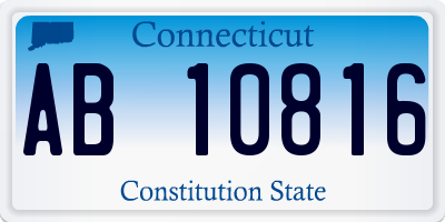 CT license plate AB10816