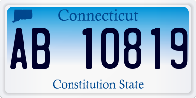 CT license plate AB10819