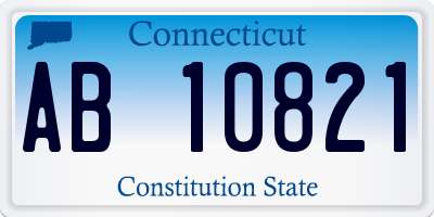 CT license plate AB10821