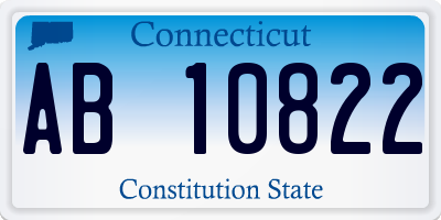 CT license plate AB10822