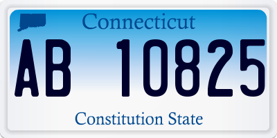 CT license plate AB10825