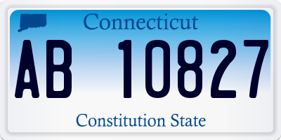 CT license plate AB10827