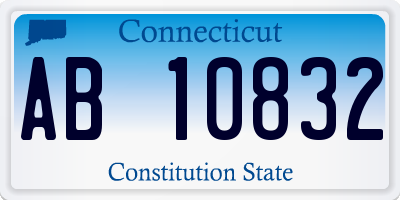 CT license plate AB10832