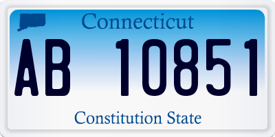 CT license plate AB10851