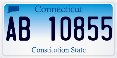 CT license plate AB10855