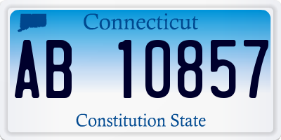 CT license plate AB10857