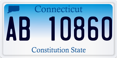 CT license plate AB10860