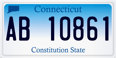 CT license plate AB10861