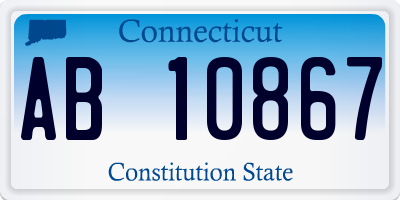 CT license plate AB10867