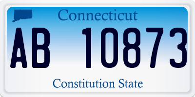 CT license plate AB10873