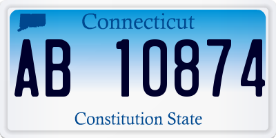 CT license plate AB10874