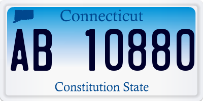 CT license plate AB10880