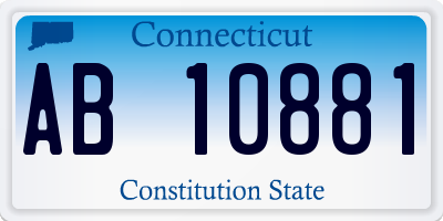 CT license plate AB10881