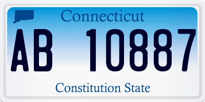 CT license plate AB10887