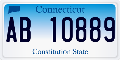 CT license plate AB10889