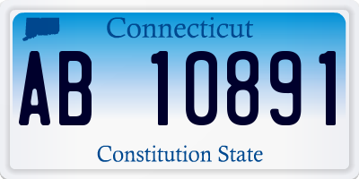 CT license plate AB10891