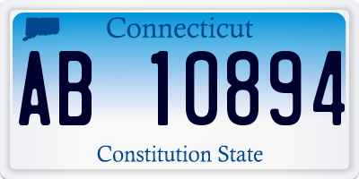 CT license plate AB10894