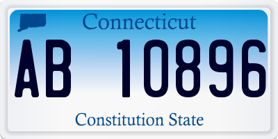 CT license plate AB10896