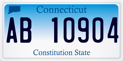 CT license plate AB10904