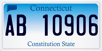 CT license plate AB10906