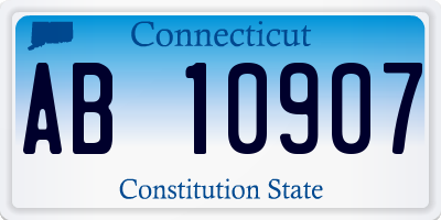 CT license plate AB10907