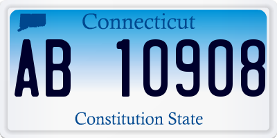 CT license plate AB10908