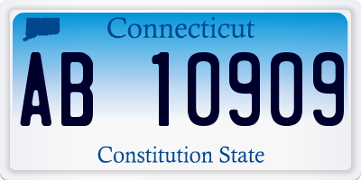 CT license plate AB10909